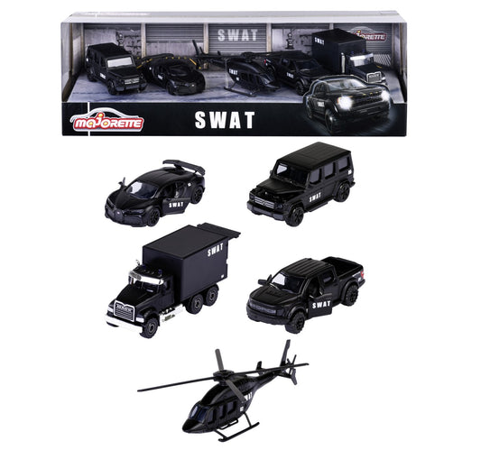 Set 5 masinute Swat - 1/64 Majorette