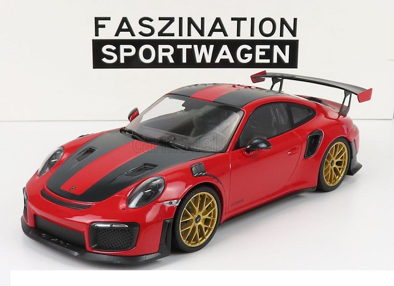 Porsche GT2 RS 2018 rosu/negru/auriu 1/300pcs - 1/18 Minichamps