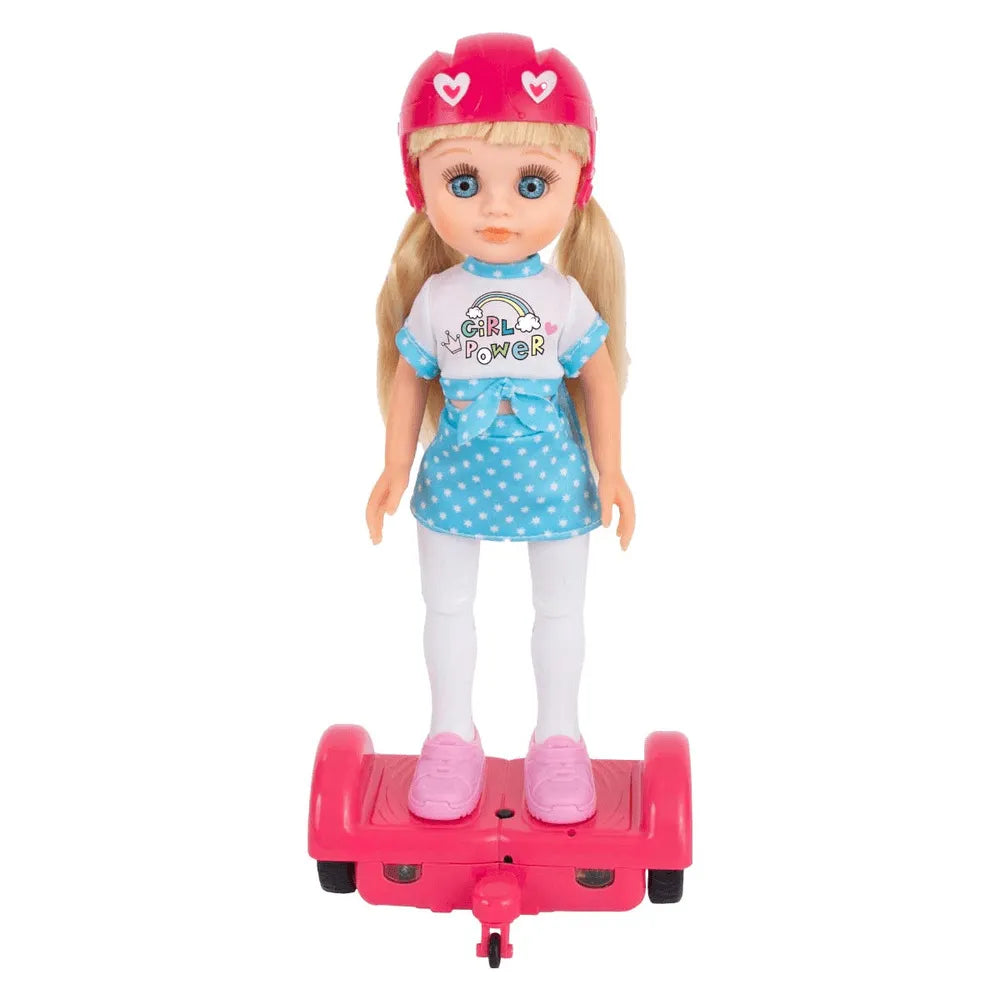 Papusa Maia pe hoverboard 35cm