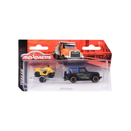 Jeep Wrangler cu remorca si atv - 1/64 Majorette