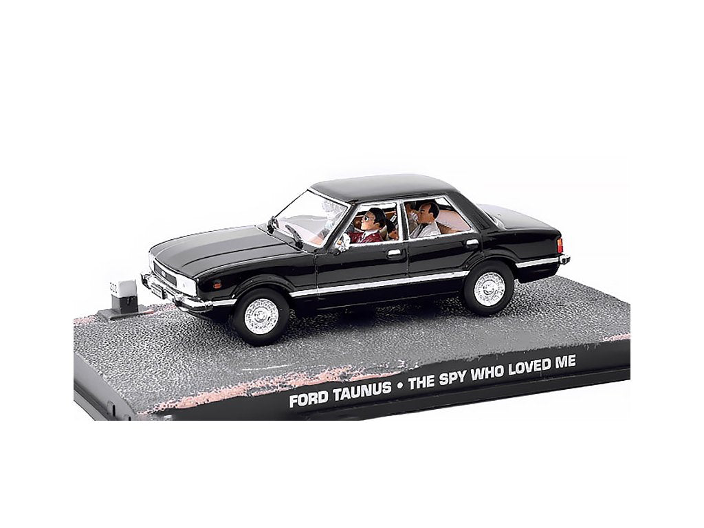 Ford Taunus cu 4 figurine - The spy who loved me cu vitrina plexiglass - 1/43 Altaya