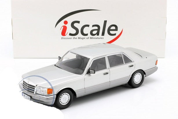 Mercedes-Benz S-Klasse 1985 (gri) 560 SEL - 1/18 IScale