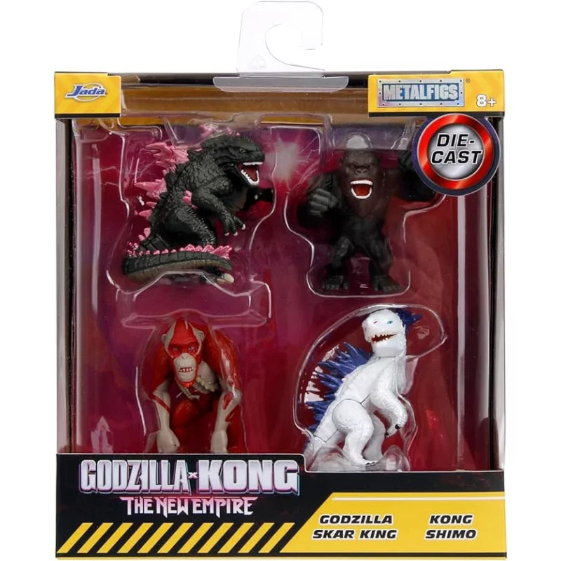 Set 4 figurine metalice 6,5cm Godzilla Kong - Jada