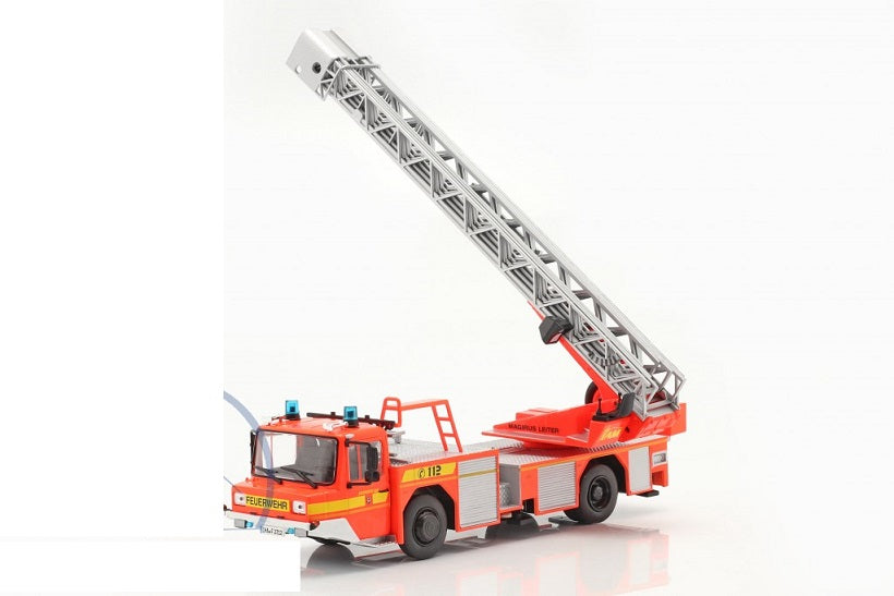 Iveco Magirus DLK 23-12 mit Drehleiter Feuerwehr Lam orange-rot - 1/43 Altaya