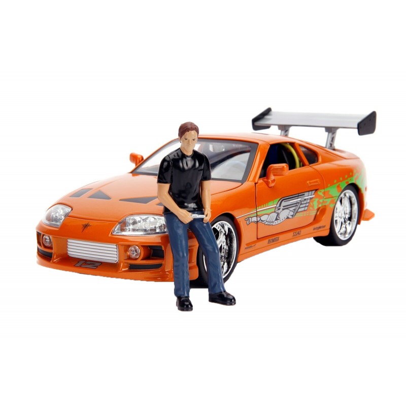 Toyota Supra 1995 cu lumini si figurina Brian - 1/18 Jada