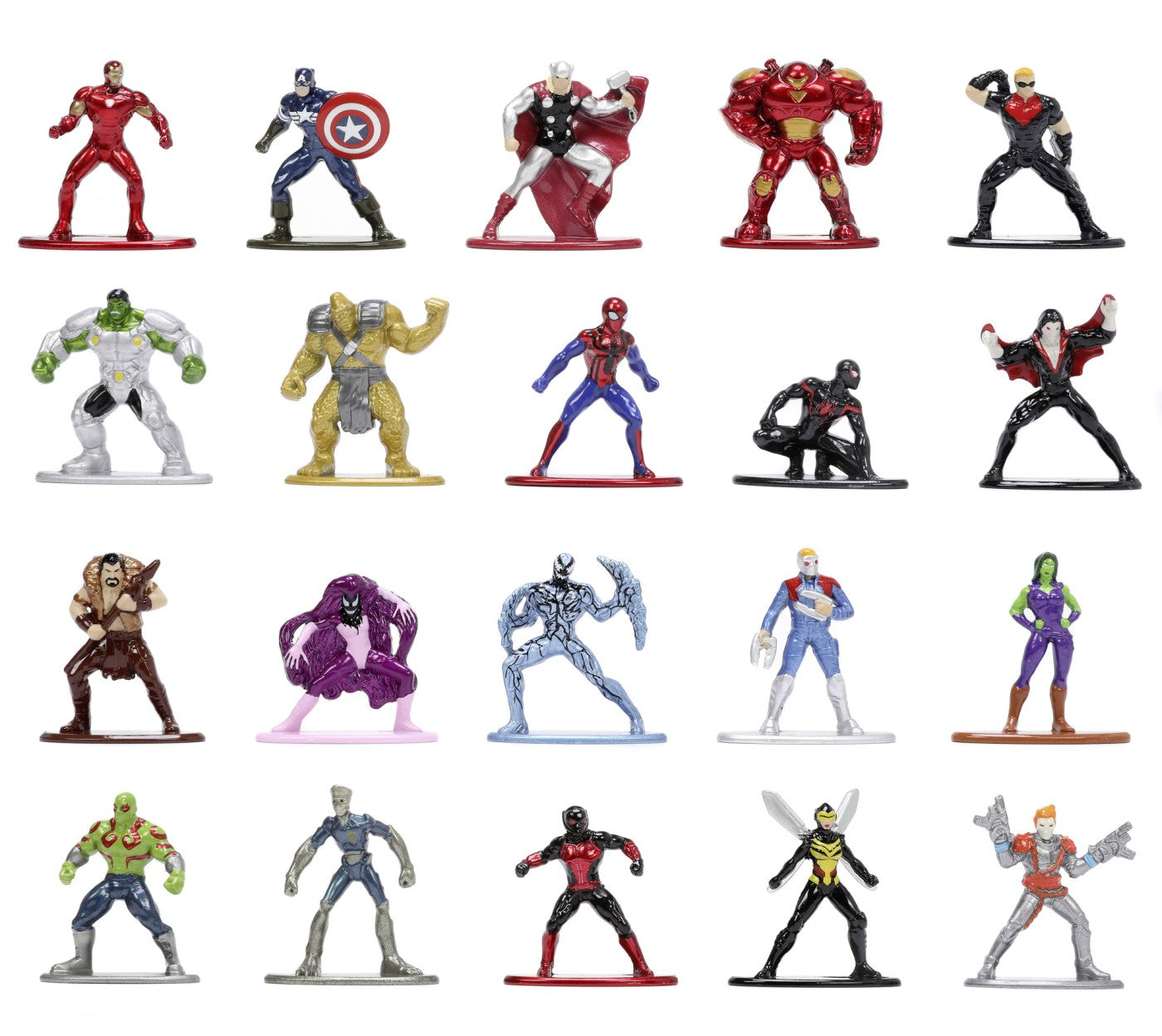 Set 20 de figurine metalice 4cm MARVEL (SERIA 6) - Jada