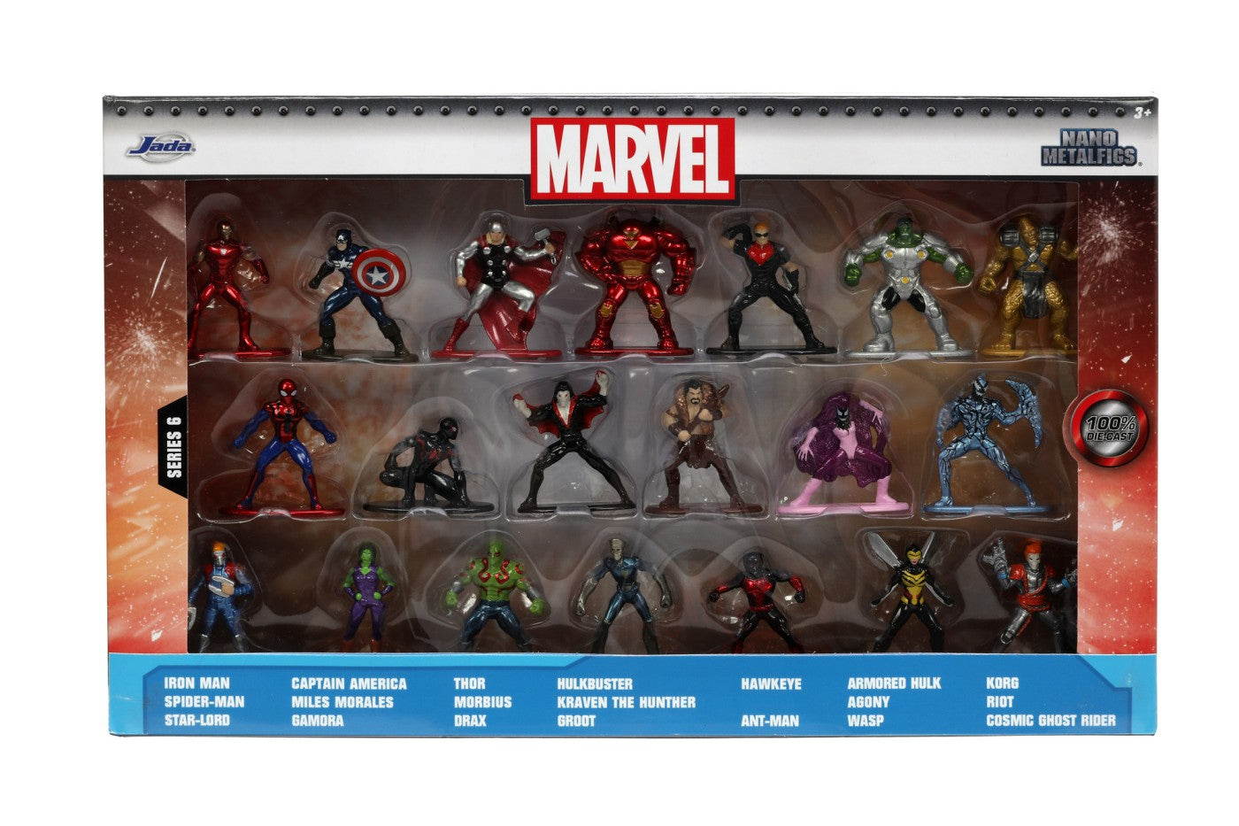 Set 20 de figurine metalice 4cm MARVEL (SERIA 6) - Jada