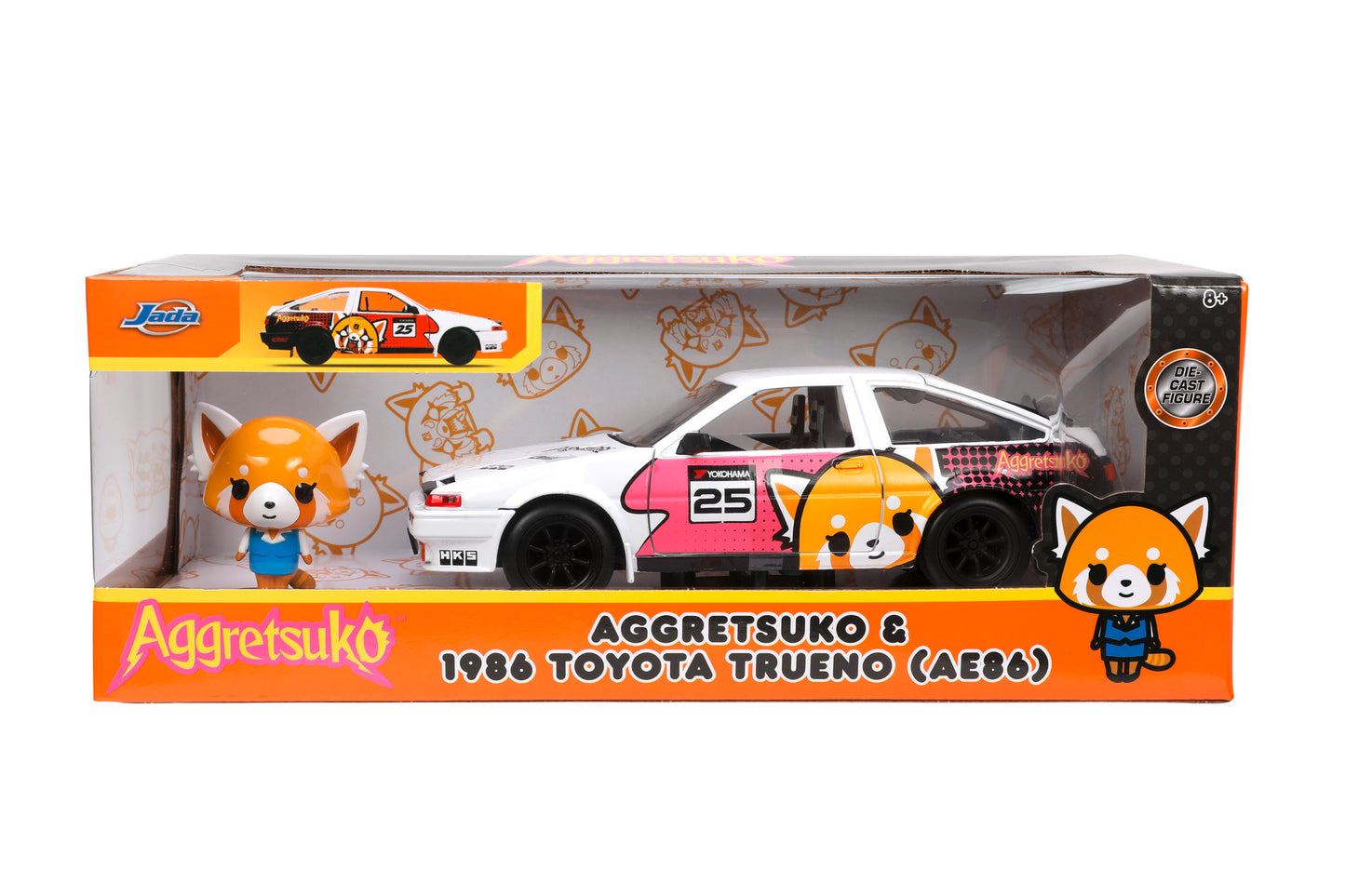 Toyota Trueno 1986 si figurina Aggretsuko - 1/24 Jada