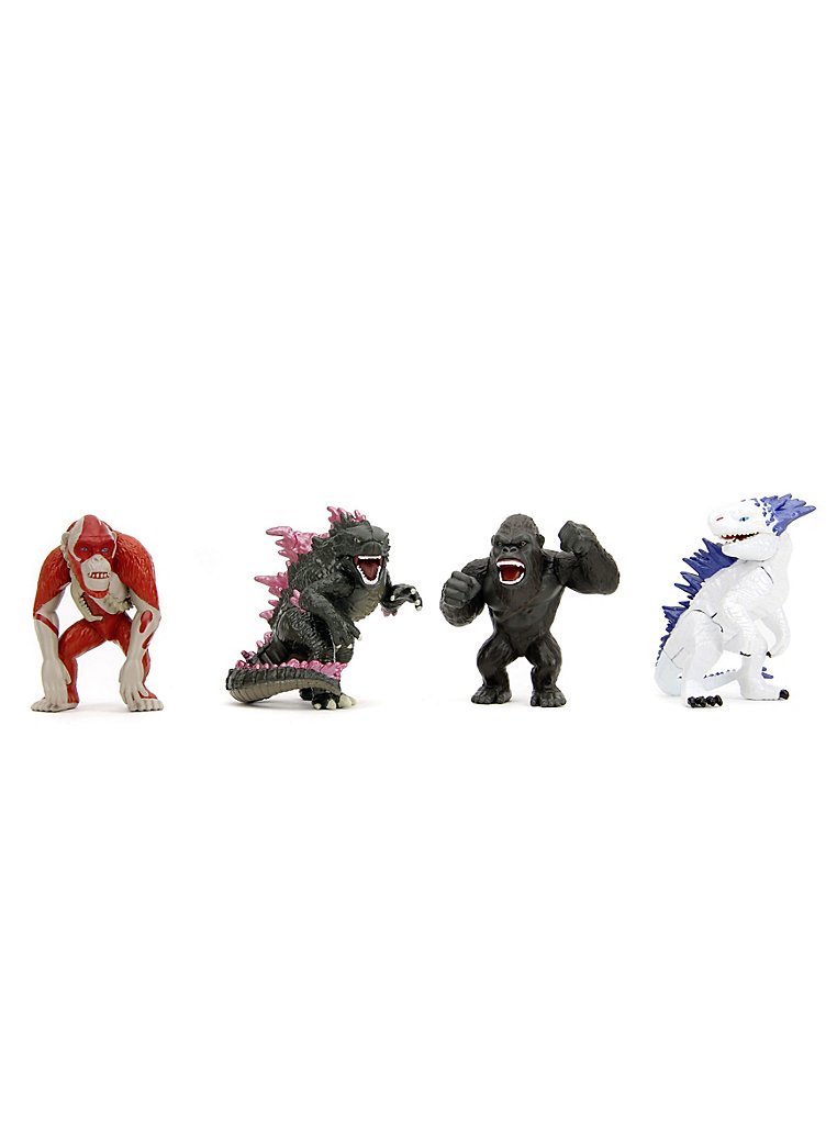 Set 4 figurine metalice 6,5cm Godzilla Kong - Jada