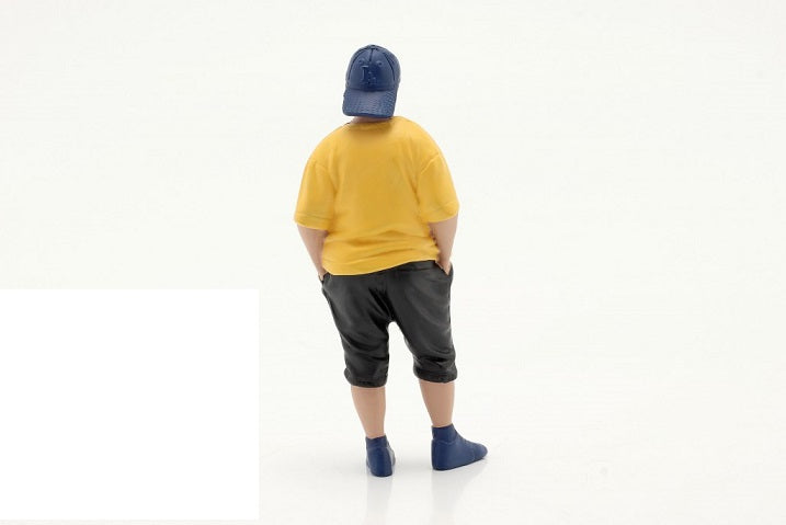 Figurina pentru diorama Barbat cu tricou galben - 1/18 American Diorama