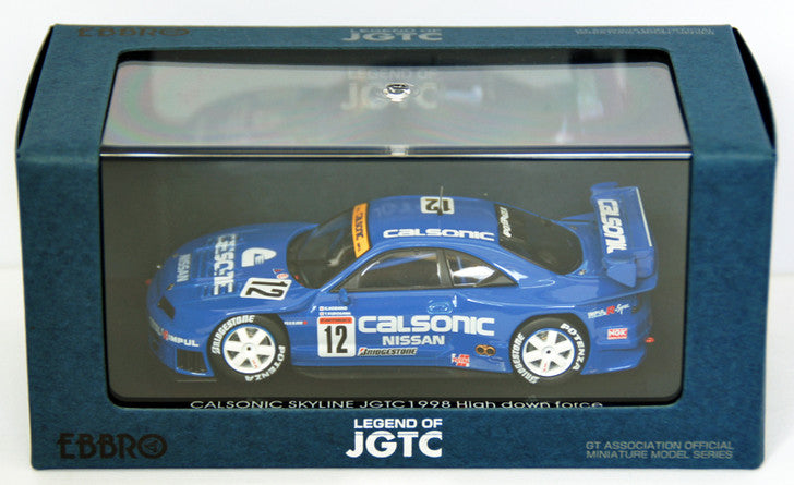 Nissan Skyline GT-R R33 #12 Calsonic Skyline JGTC 1998 High down force cu vitrina plexiglass - 1/43 Ebbro