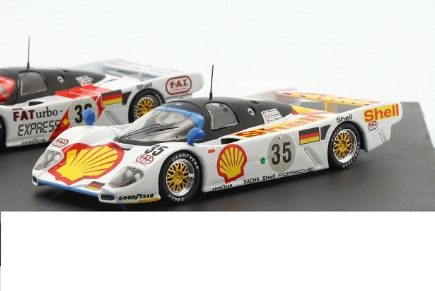 Set 2 machete Dauer Porsche 962 Winner 24h LeMans 1994 #35 si #36 cu vitrina plexiglass - 1/43 Werk83