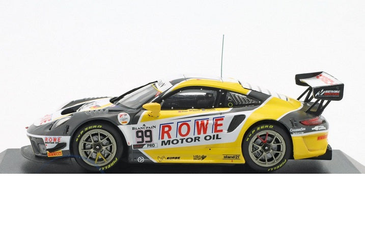 Porsche 911 GT3 R #99 ROWE 24h Spa 2019 cu vitrina plexiglass - 1/43 IxoModels