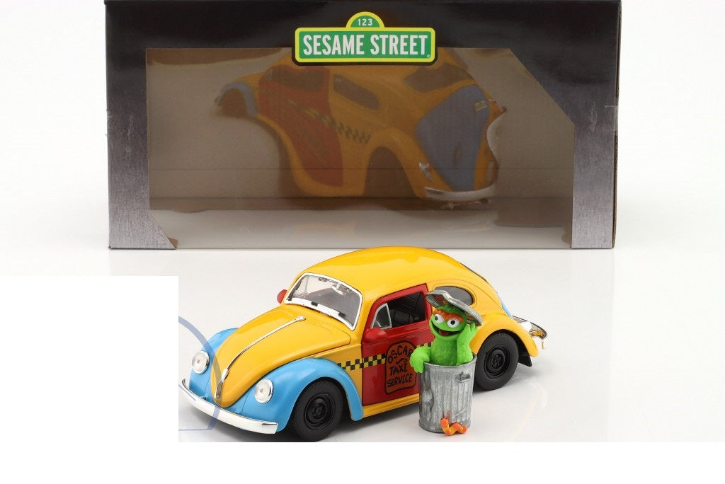 Vw Beetle 1959 cu figurina Oscar The Grouch - 1/24 Jada