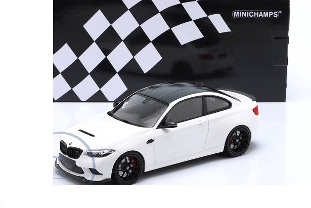 BMW M2 CS 2020 alb cu jante negre  - 1/18 Minichamps