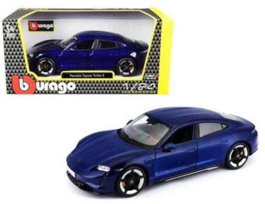 Porsche Taycan Turbo S  (bleumarin) - 1/24 Bburago