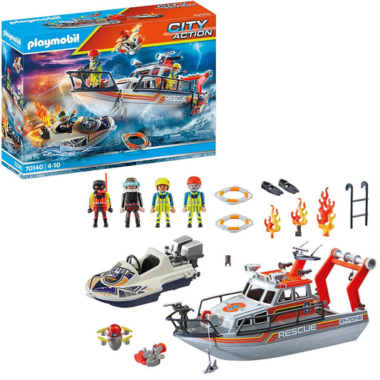 Playmobil City Action 70140 - Ambarcatiune de salvare cu personal