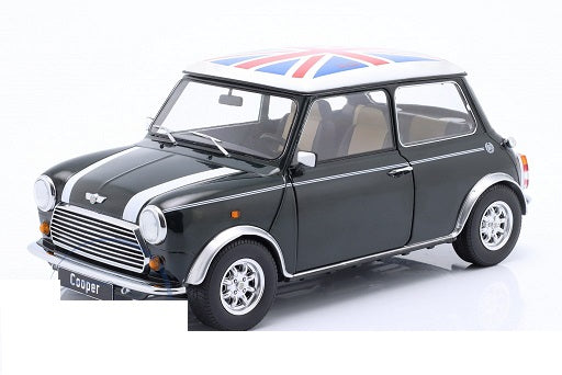 Mini Cooper verde inchis cu volan pe stanga - 1/12 KK-Scale