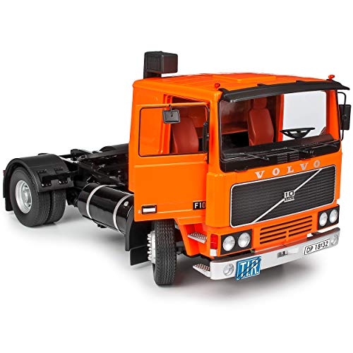 Camion Volvo F10 Truck Deutrans year 1977 orange / black - 1/18 ROAD KINGS