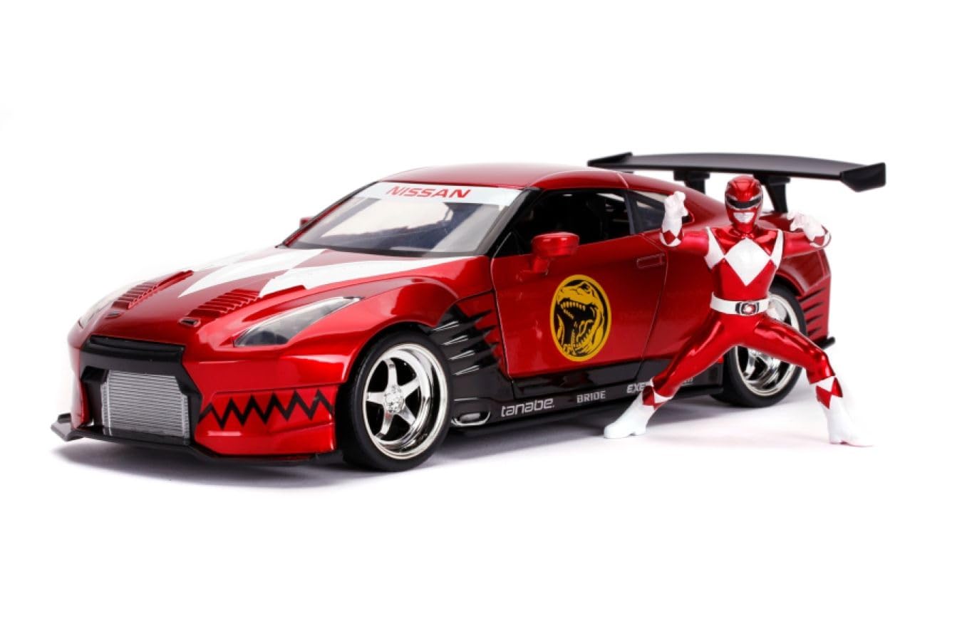 Nissan GT-R 2009 R35 & Figurina Red Ranger - 1/24 Jada