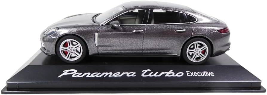 Porsche Panamera Turbo Executive gri cu vitrina plexiglass - 1/43 Herpa