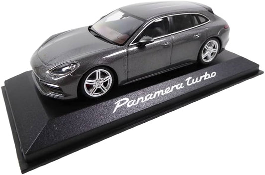 Porsche Panamera Turbo gri cu vitrina plexiglass - 1/43 Minichamps