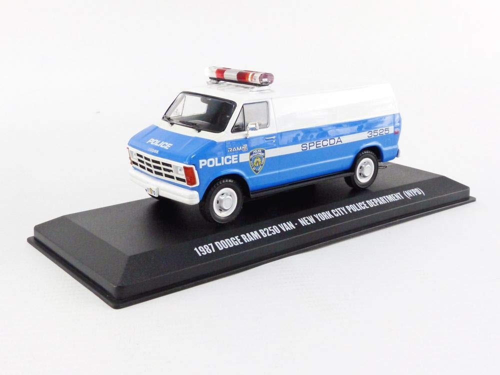 Dodge Ram B250 1987 Van New York City Police departament cu vitrina plexiglass - 1/43 Greenlight