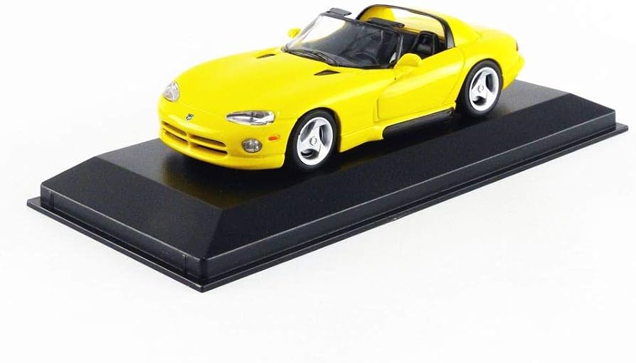 Dodge Viper Roadster 1993 galben cu vitrina plexiglass - 1/43 Minichamps