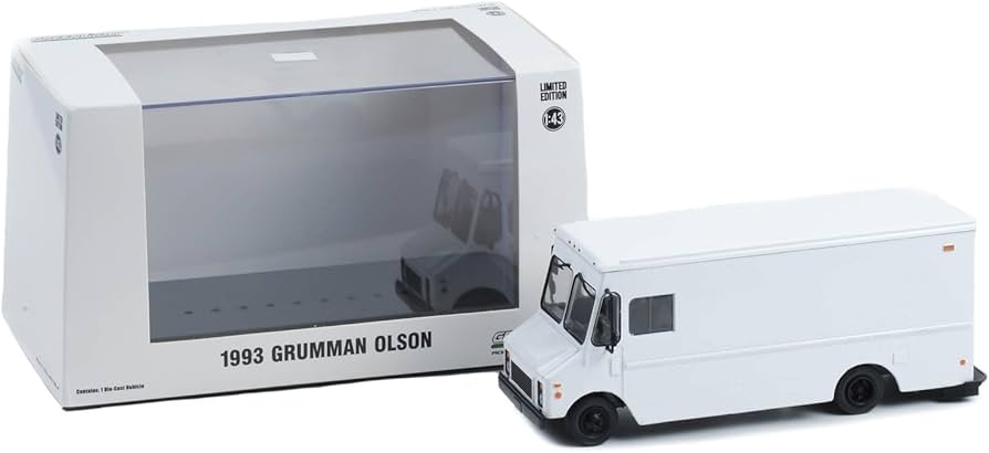 Grumman Olson 1993 alb cu vitrina plexiglass - 1/43 Greenlight