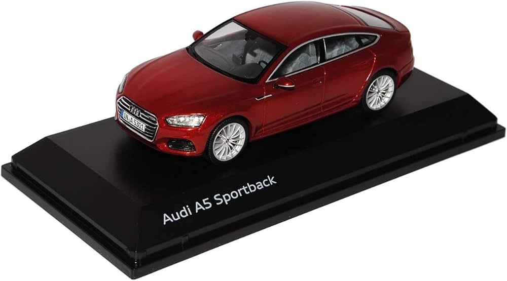 Audi A5 Sportback Matador Red cu vitrina plexiglass - 1/43 Spark