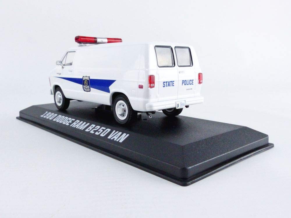 Dodge Ram B250 Van 1980 Indiana State Police cu vitrina plexiglass - 1/43 Greenlight