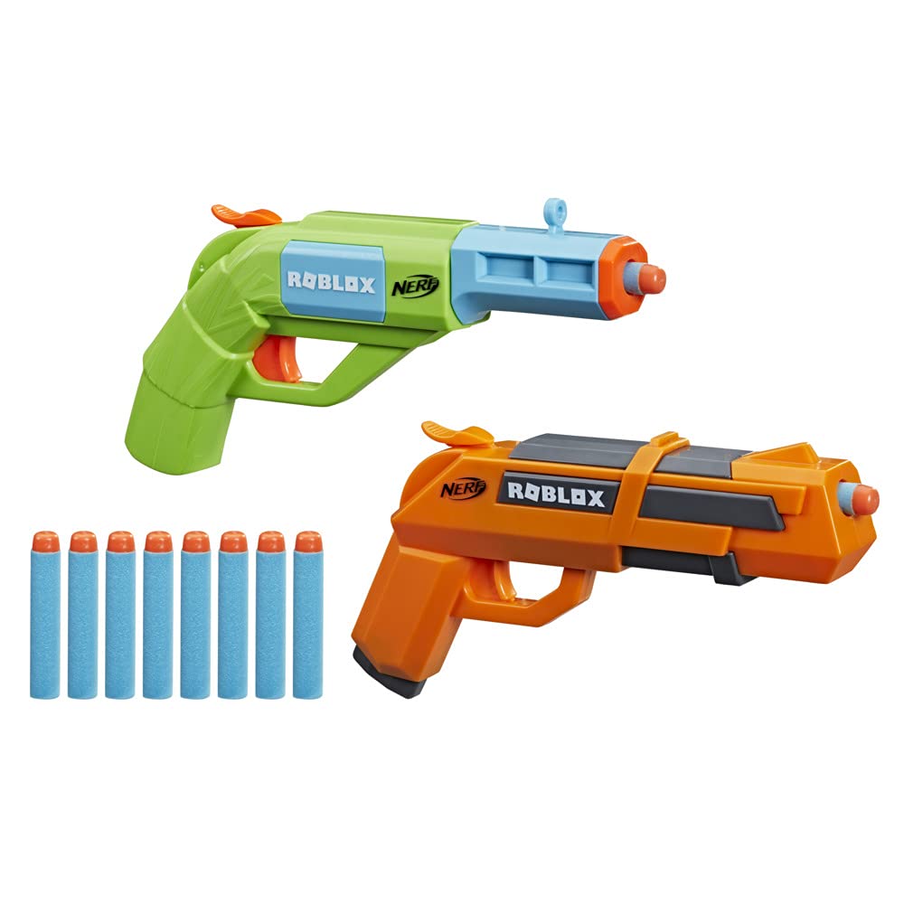 Set 2 pistoale Nerf Roblox - Jailbreak Armory cu 10 proiectile