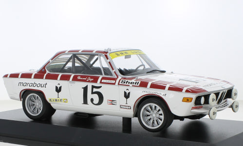 BMW 2800 CS #15 racing team marabout gaye/braillard 24h spa 1972 1/402 pcs - 1/18 Minichamps