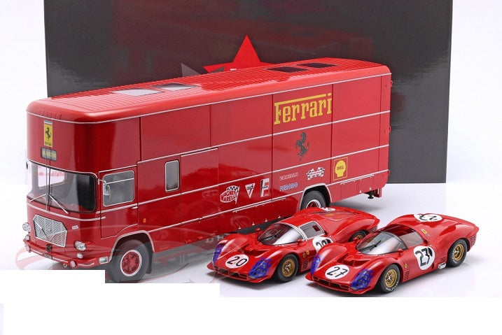 SET 3 Machete - Camion Fiat OM 150 Rolfo Racetruck 1967 cu 2 machete Ferrari - 1/18 Cmr / Werk83