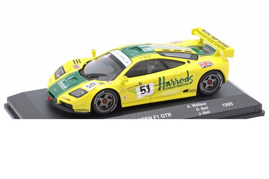 McLaren F1 GTR galben/verde #51 cu vitrina plexiglass - 1/43 Altaya