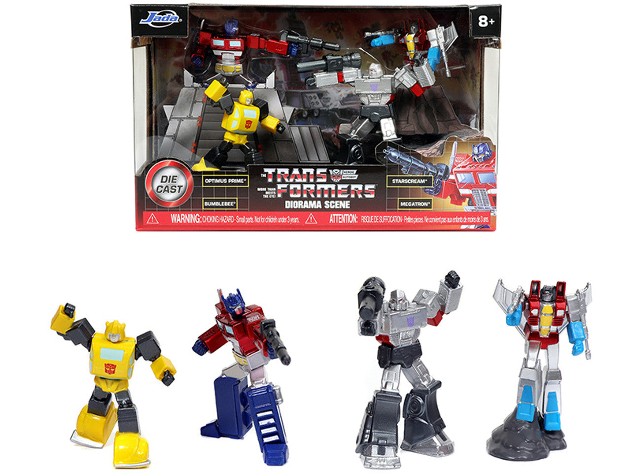 Set 4 figurine Transformers Diorama scene - Jada