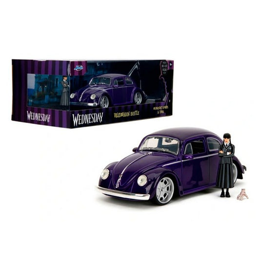 Volkswagen Beetle cu figurina Wednesday - 1/24 Jada