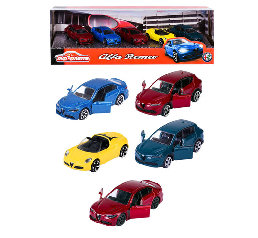 Set 5 masinute Alfa Romeo - 1/64 Majorette