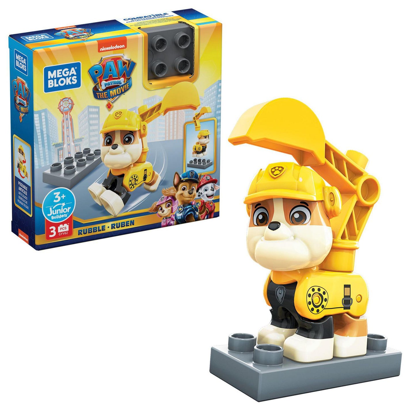 Figurina RUBBLE de asamblat - Mega Bloks