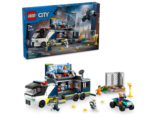 LEGO City 60418 - Laborator mobil de criminalistica (674 piese)