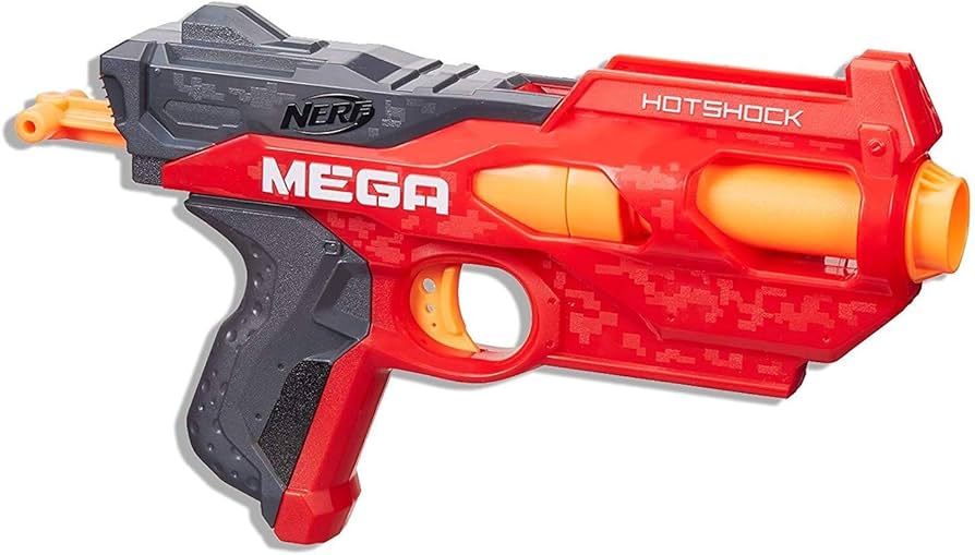 Pistol de jucarie Nerf Mega N-Strike Hotshock cu 2 gloante