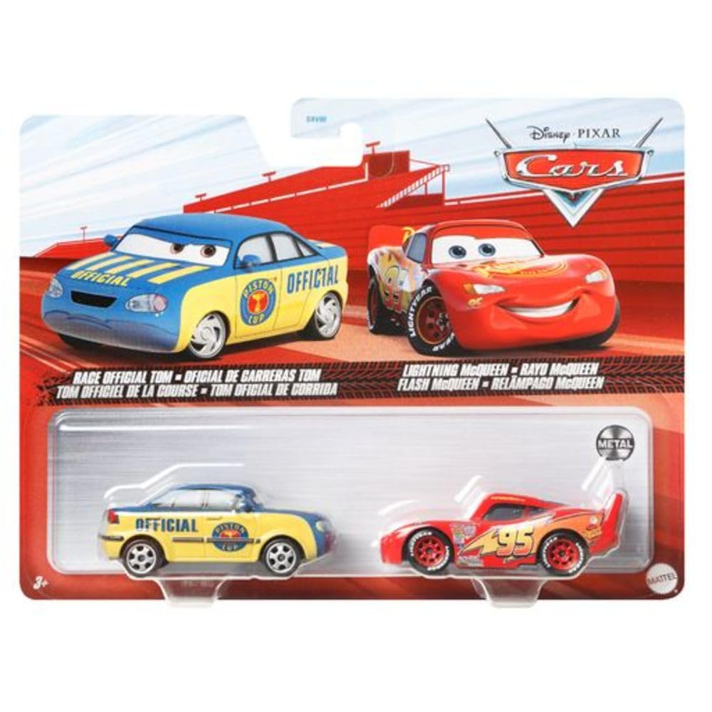 Set 2 masinute Cars - Race Official Tom si Lightning McQueen - 1/55 Cars