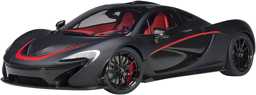 McLaren P1 negru mat/rosu - 1/12 Autoart