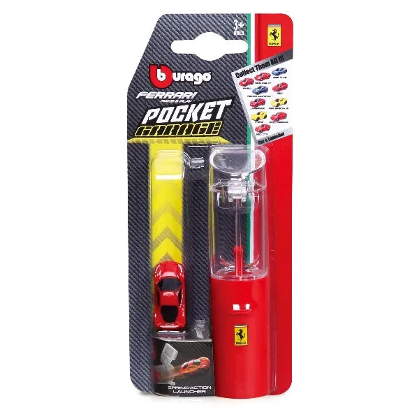 Lansator cu masinuta 3cm Pocket Garage - Bburago