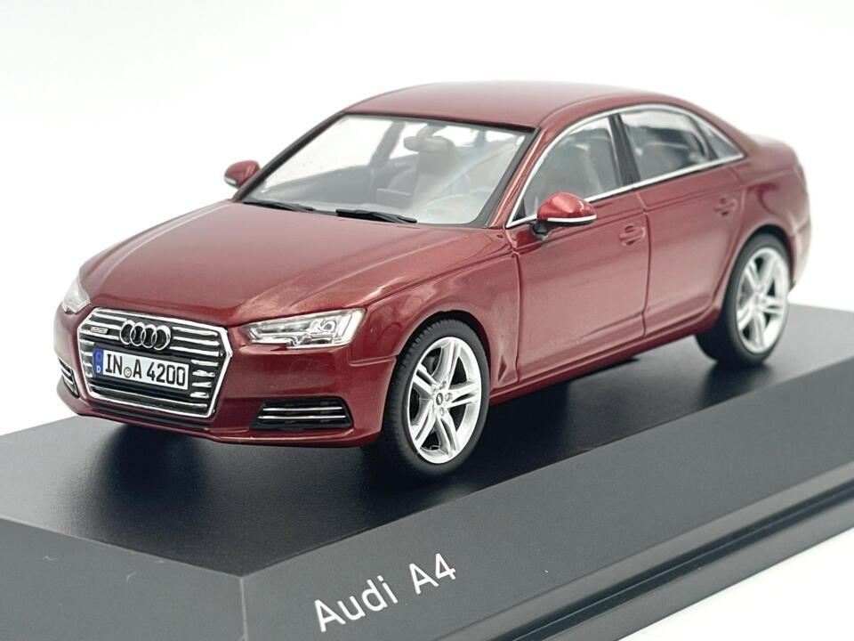 Audi A4 Matador Red cu vitrina plexiglass - 1/43 Spark