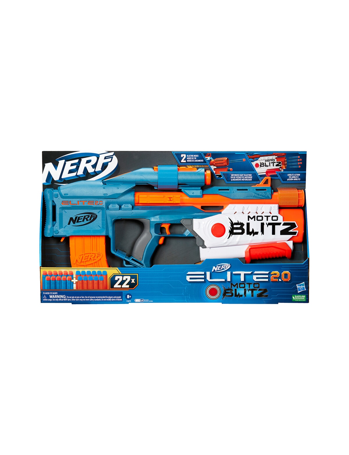 Blaster Nerf Elite 2.0 Motoblitz  cu 22 proiectile