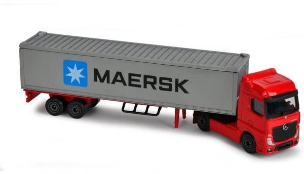 TIR cu container Maersk - 1/64 Majorette