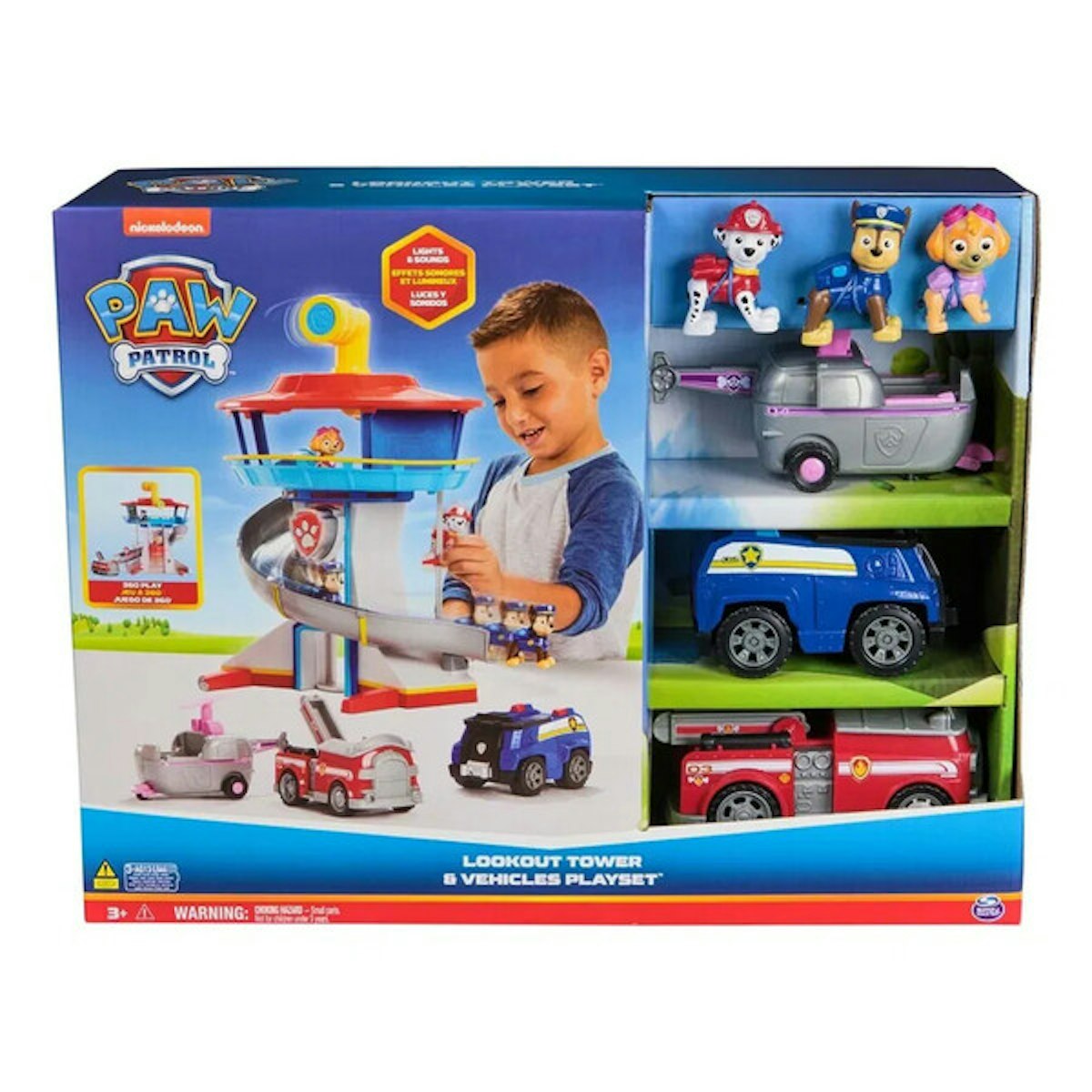 Set de joaca Paw Patrol Lookout Tower cu vehicule