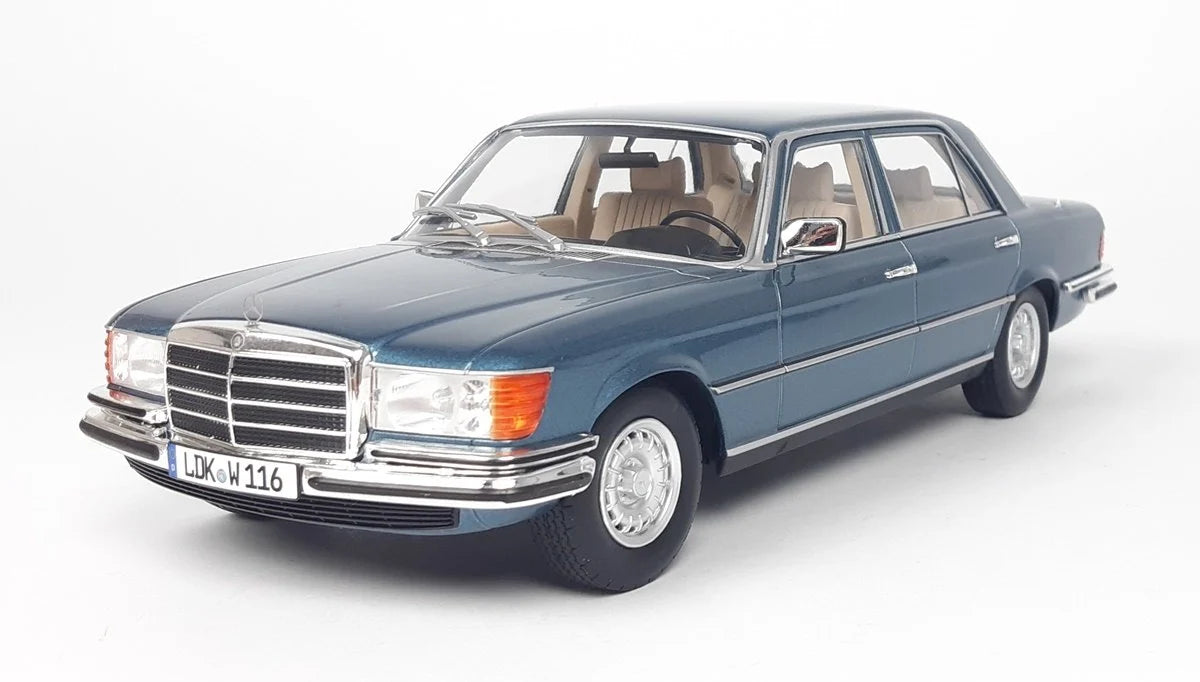 Mercedes 450 SEL (albastru metalic) - 1/18 IScale