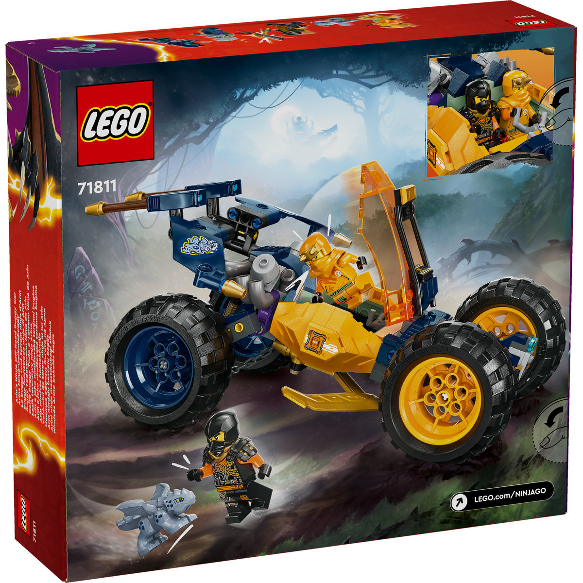 LEGO NINJAGO 71811 - Vehiculul de teren ninja al lui Arin (267 piese)